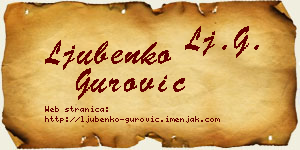 Ljubenko Gurović vizit kartica